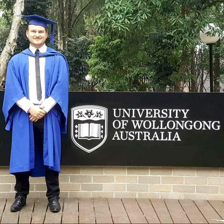 Matt Skourmallas pictured at University graduation