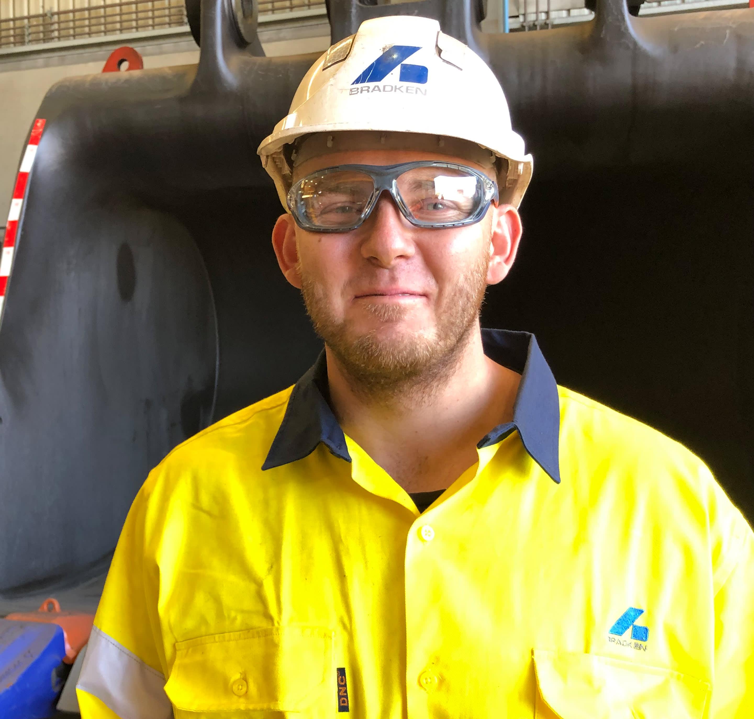 2023 first year Boilermaker apprentice Charlie Watson from Mt Thorley