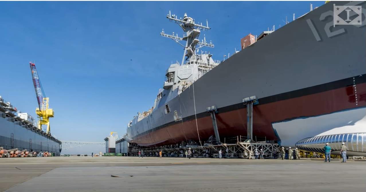 DDG 125 Ship Launch